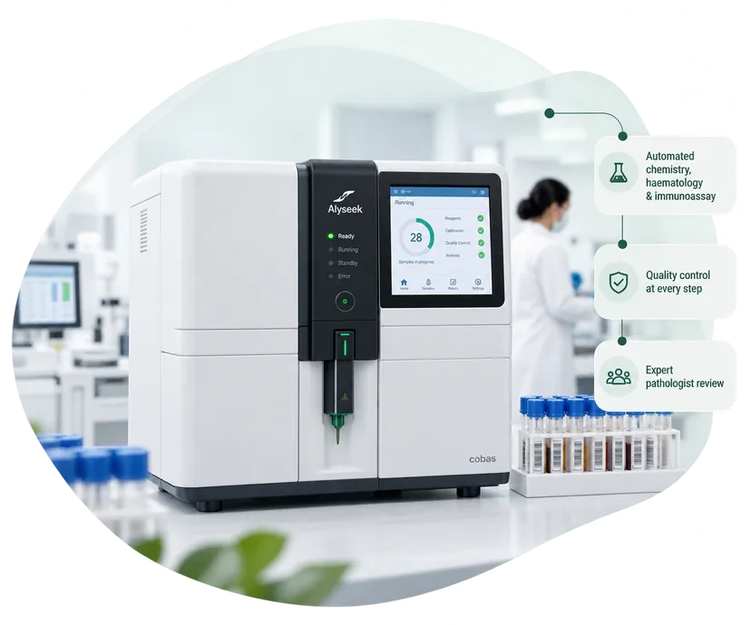 Clinical laboratory analyser processing patient samples